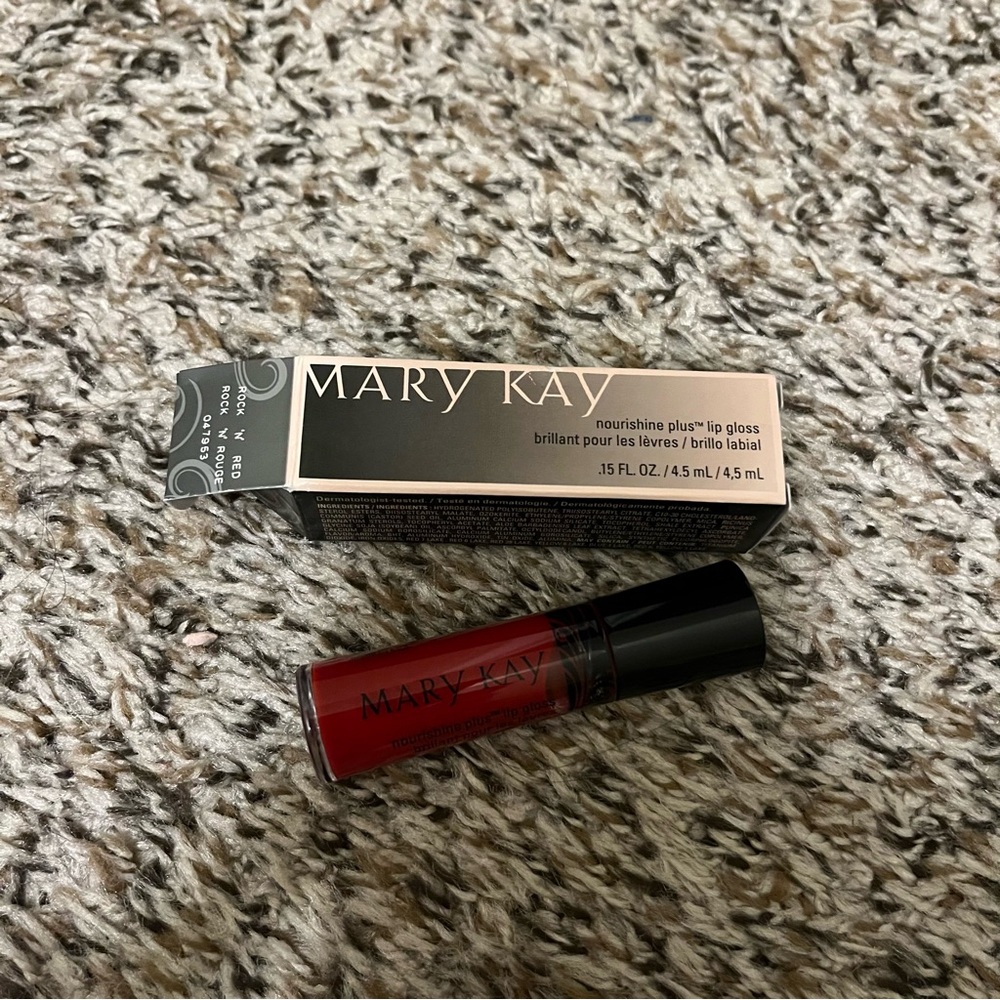 Mary Kay Nourishine Plus Lip Gloss .15 Oz. Rock N Red Rock N Rouge 047953 NEW